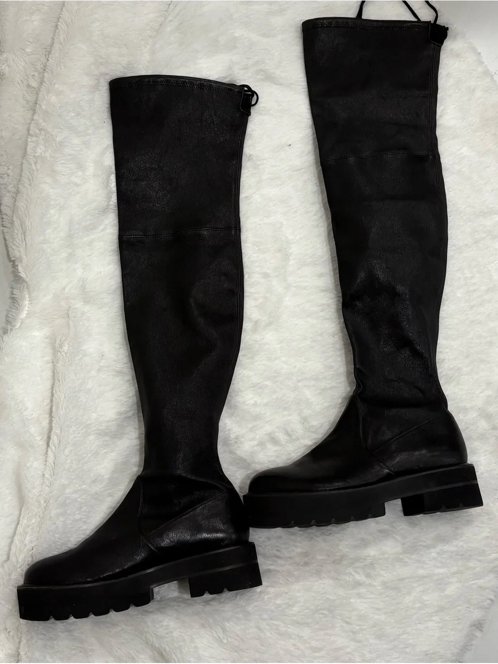 Stuart Weitzman Women's Lowland Ultralift Over The Knee Platform Boots - Black
